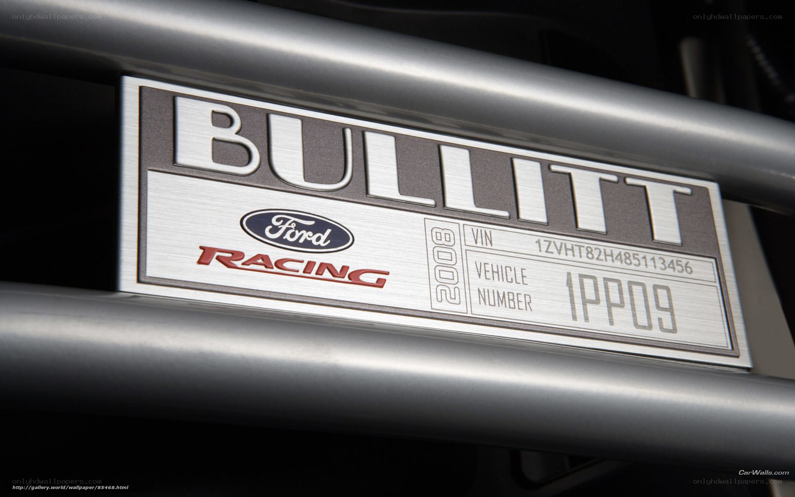 Ford Bullitt badge close-up