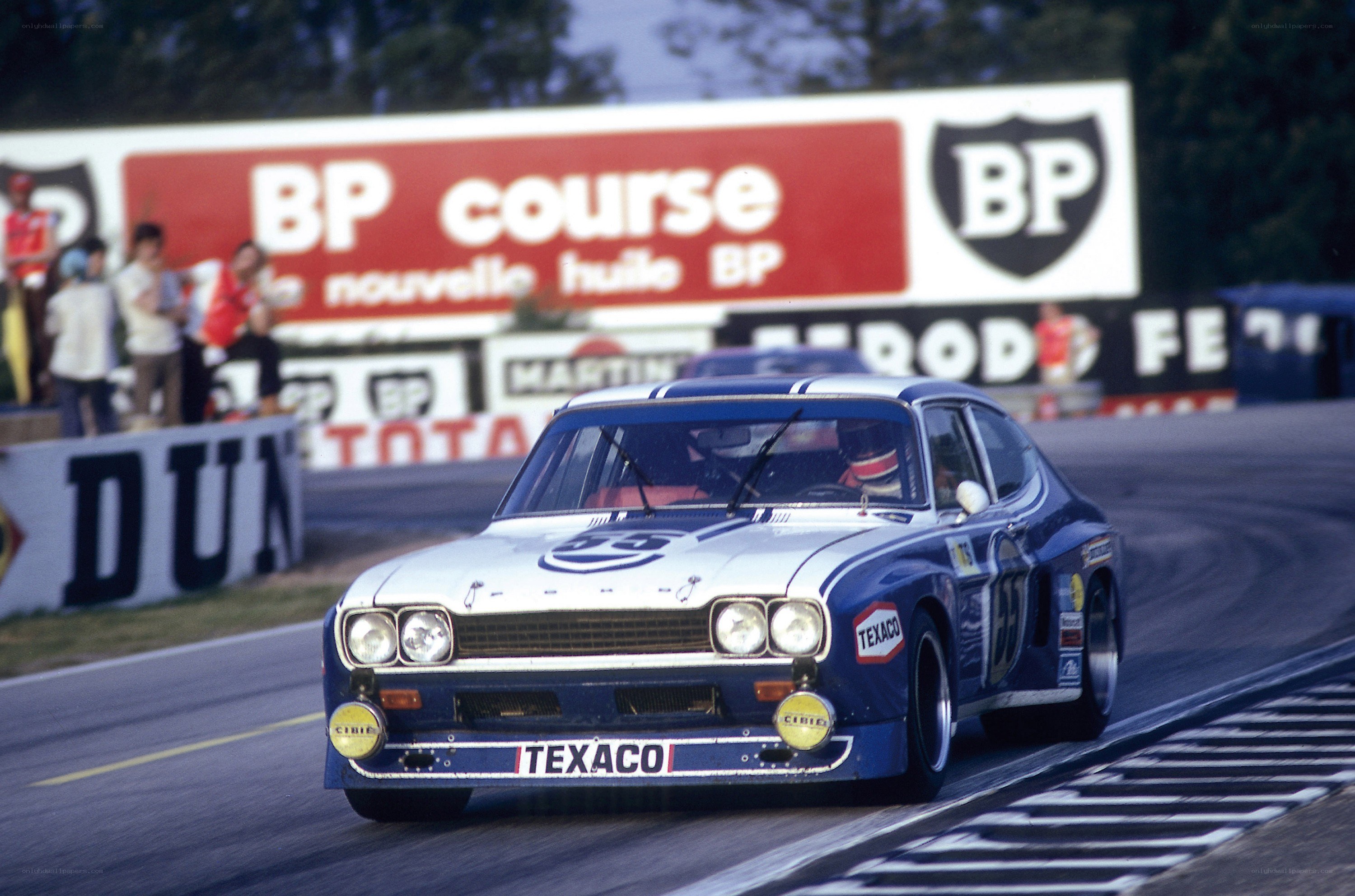 Ford Capri racing on track