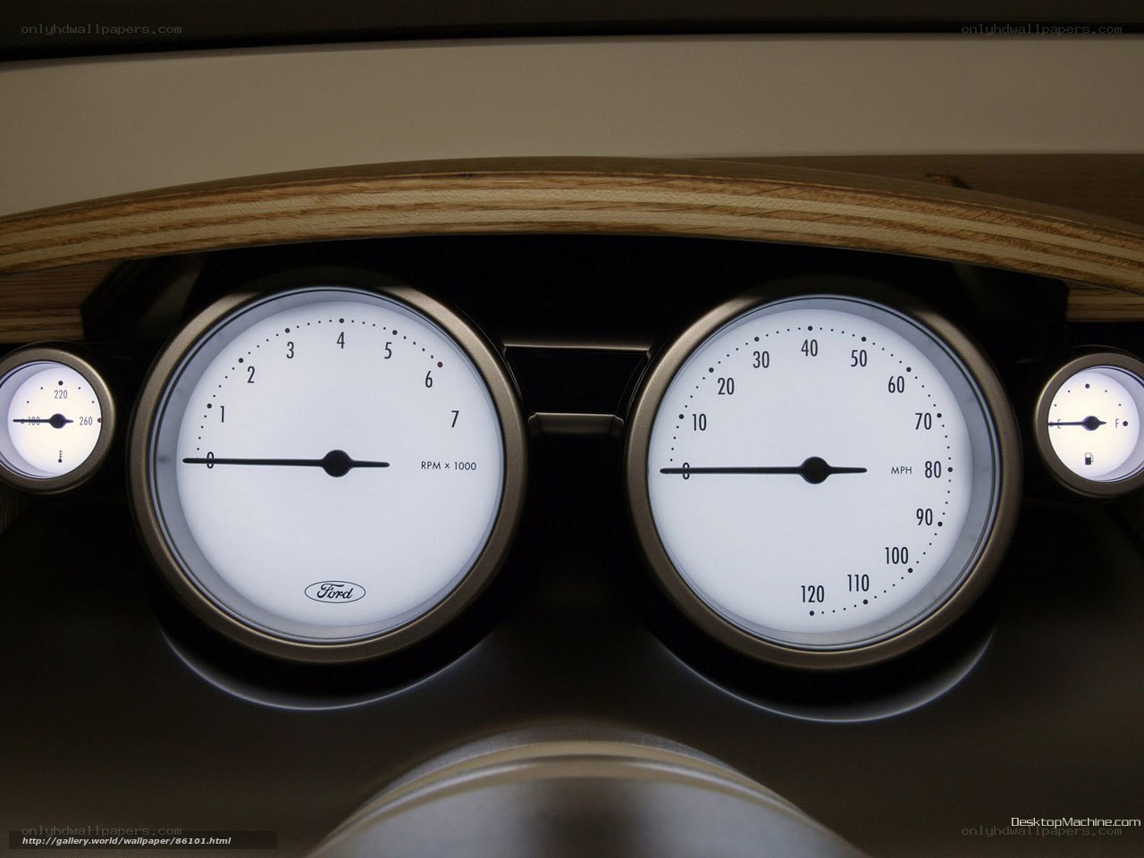 Ford car dashboard gauges