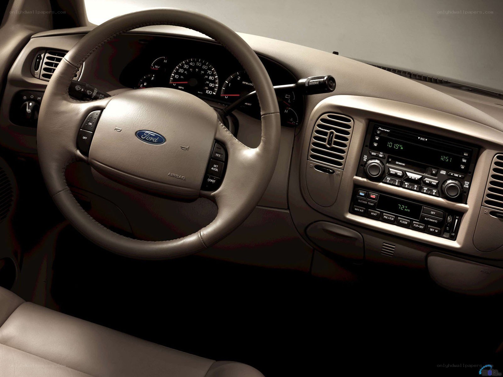 Ford car interior dashboard