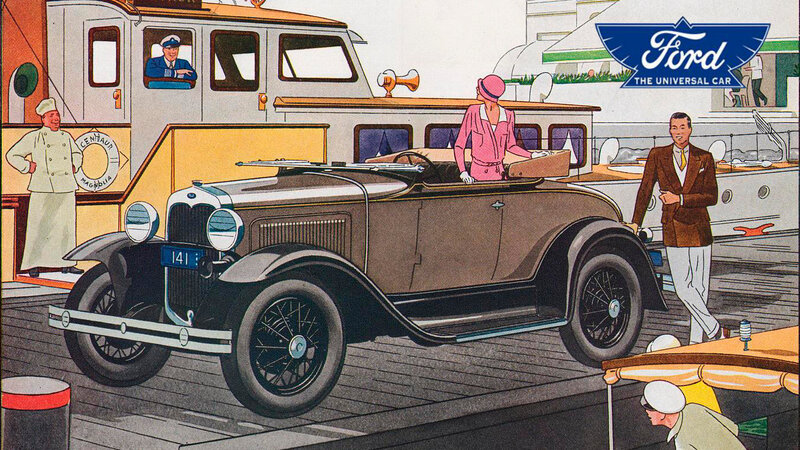 Ford Car on a Dock