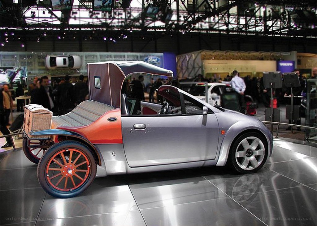 Ford concept car at auto show