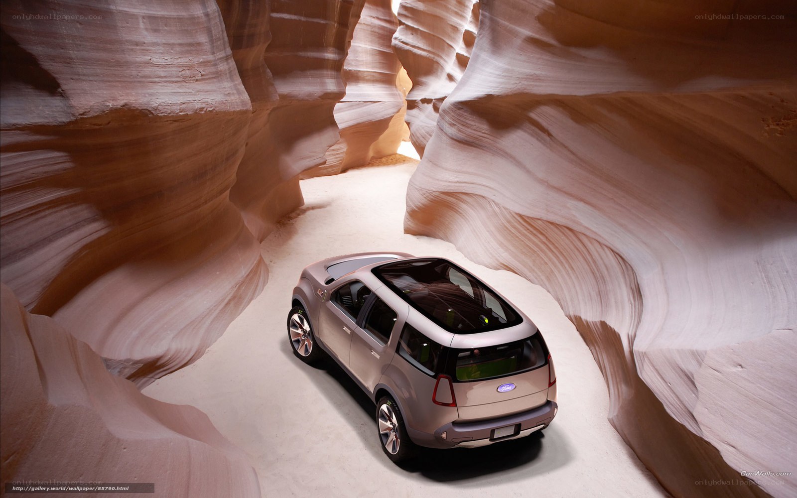Ford concept car in canyon