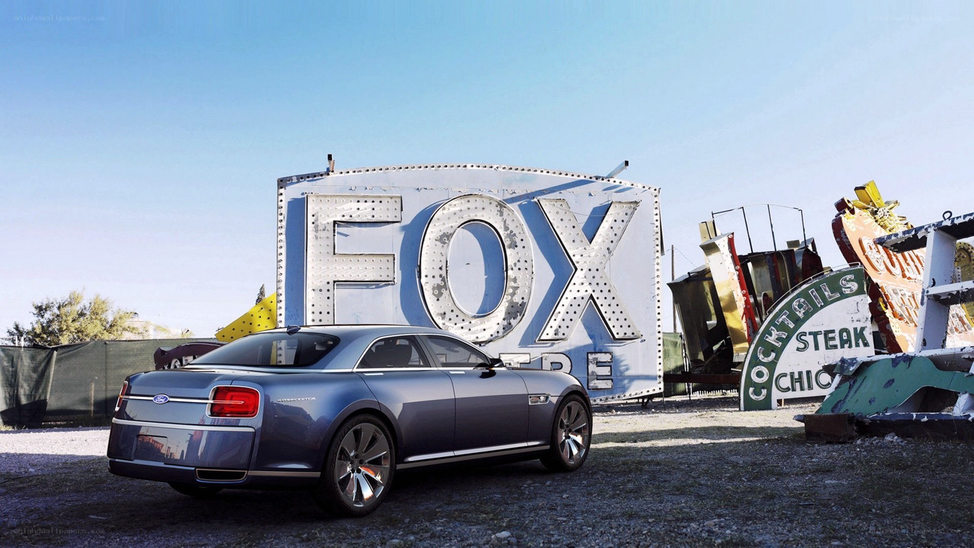 Ford Concept Car in Sign Graveyard