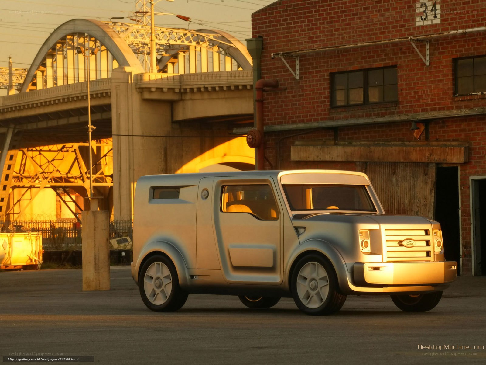 Ford concept van in industrial setting