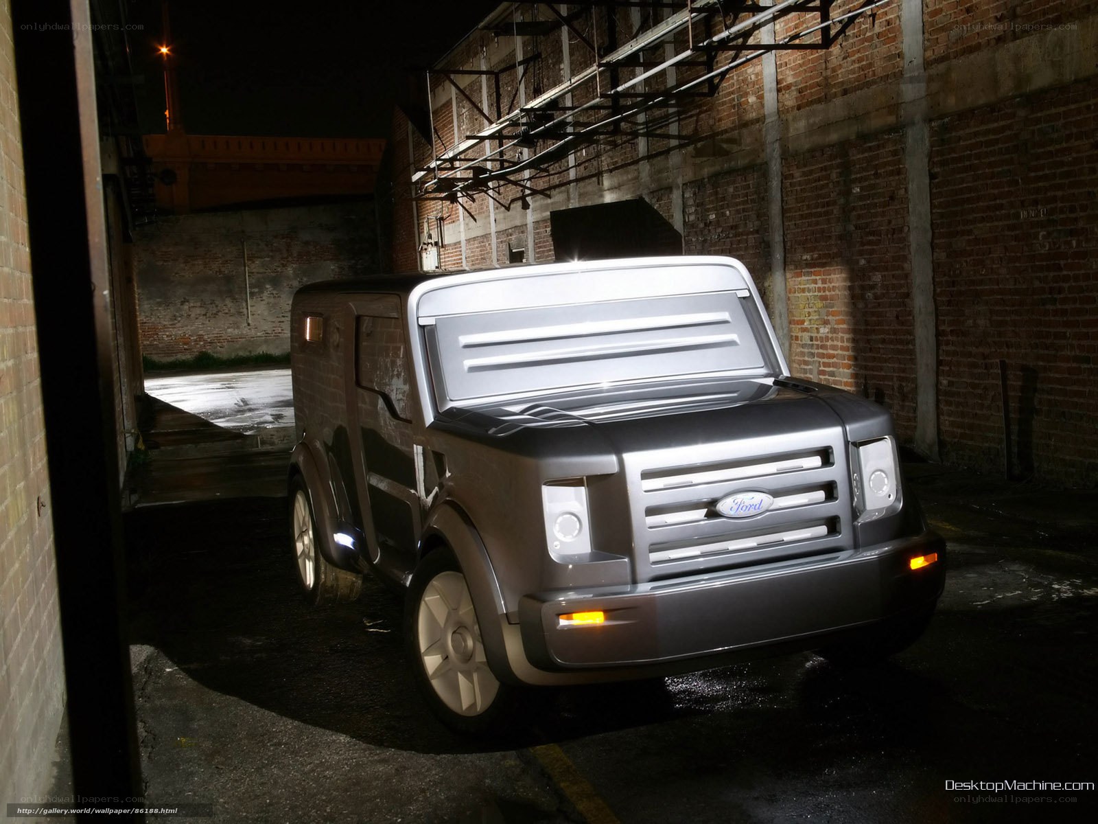 Ford concept vehicle at night