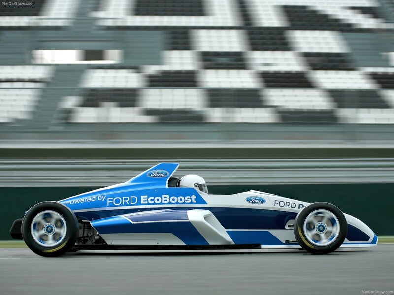 Ford EcoBoost race car on track