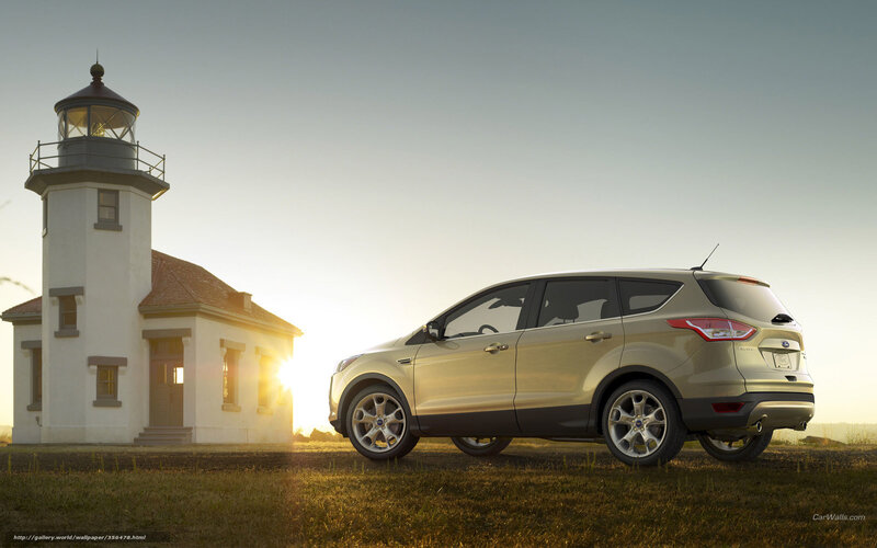 Ford Escape by lighthouse