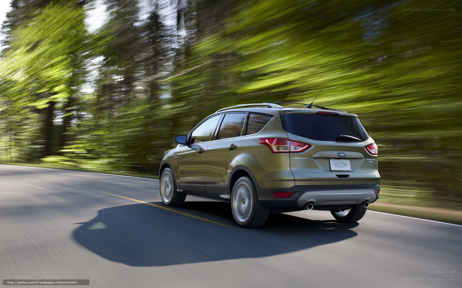 Ford Escape driving on a road