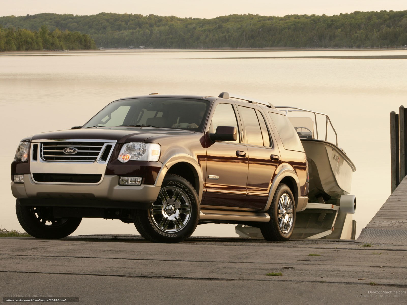 Ford Explorer by the lake