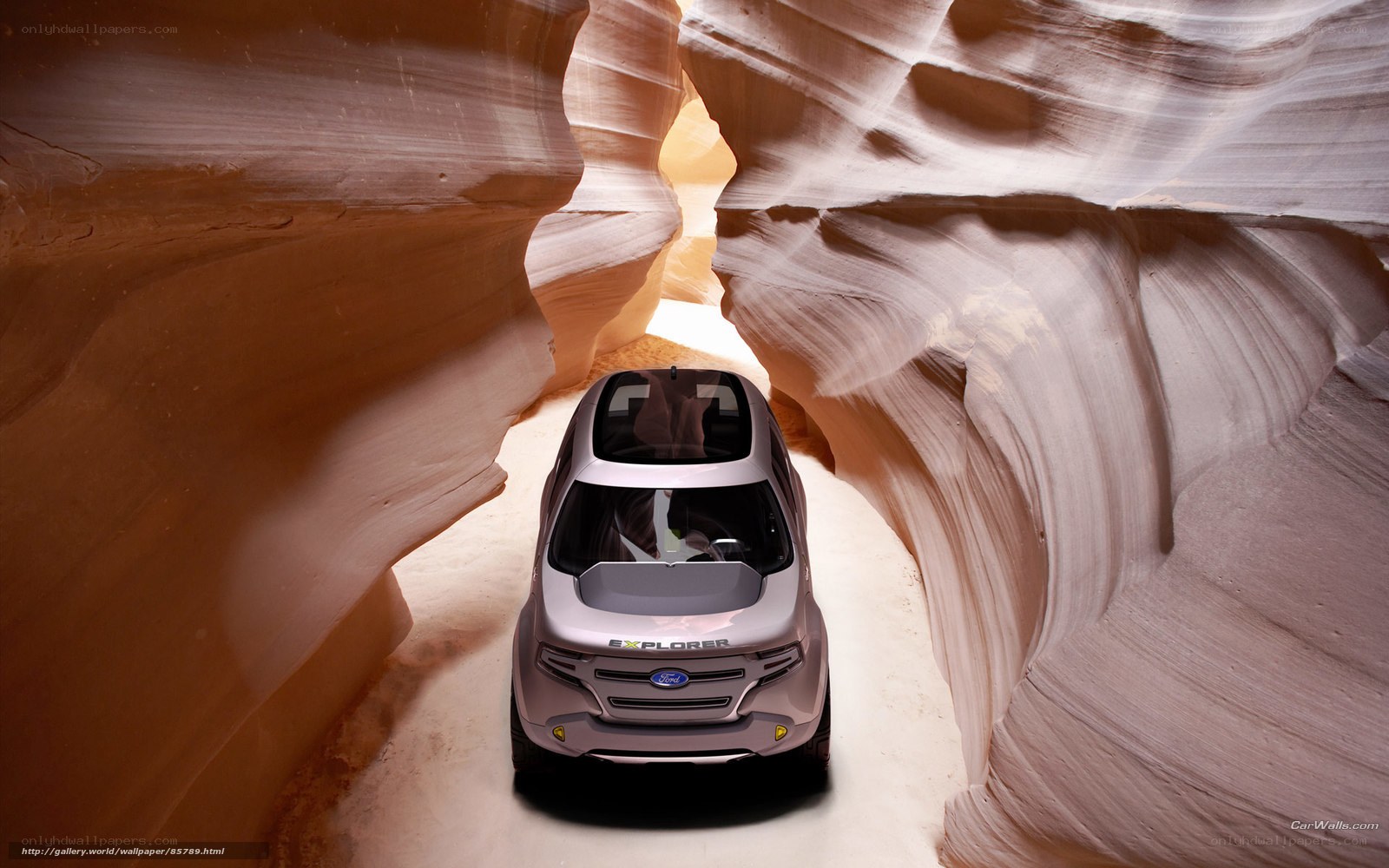 Ford Explorer in a canyon