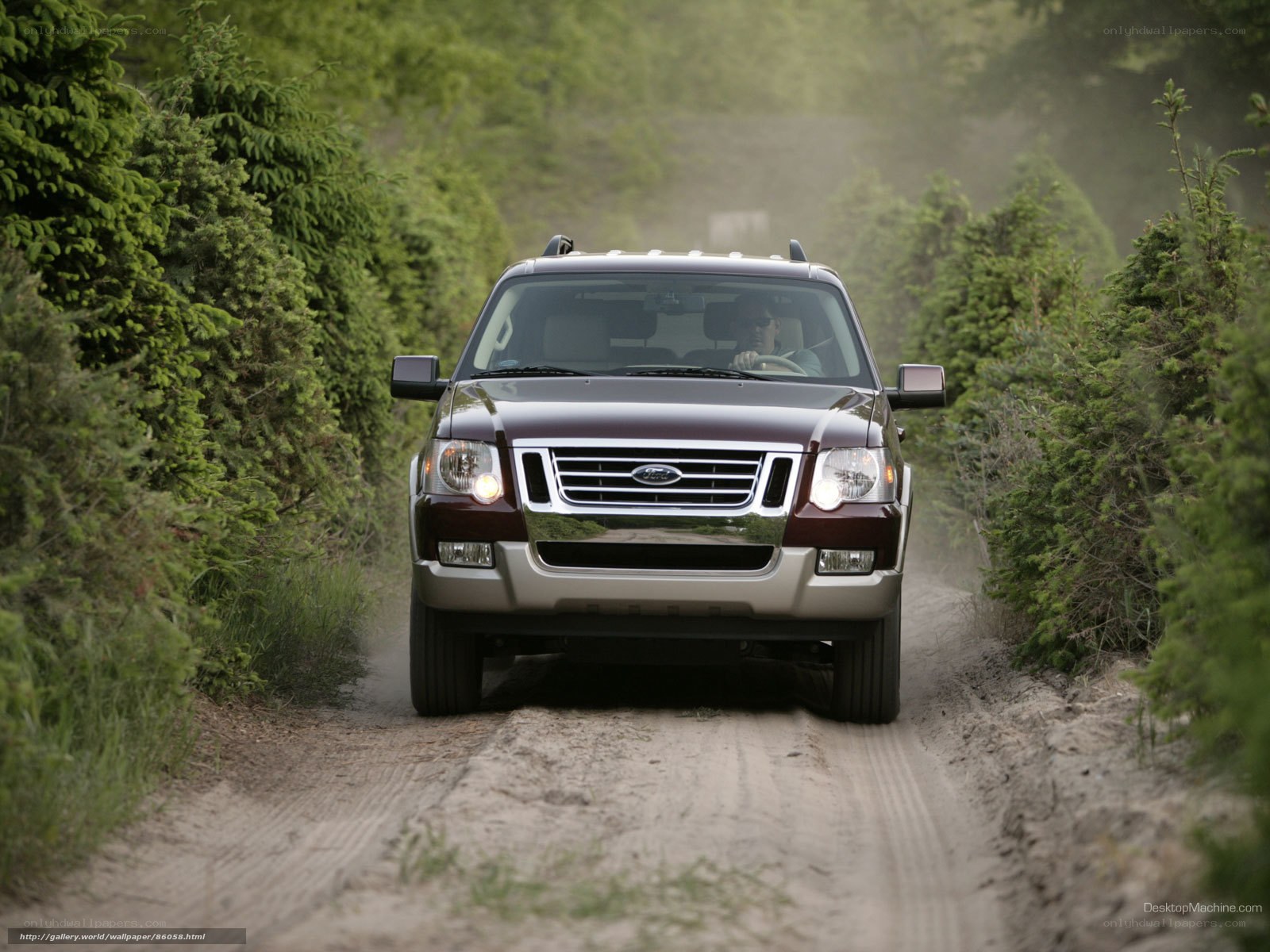 Ford Explorer on dirt road