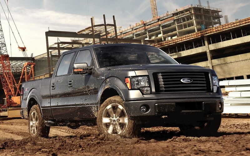 Ford F-150 at a construction site