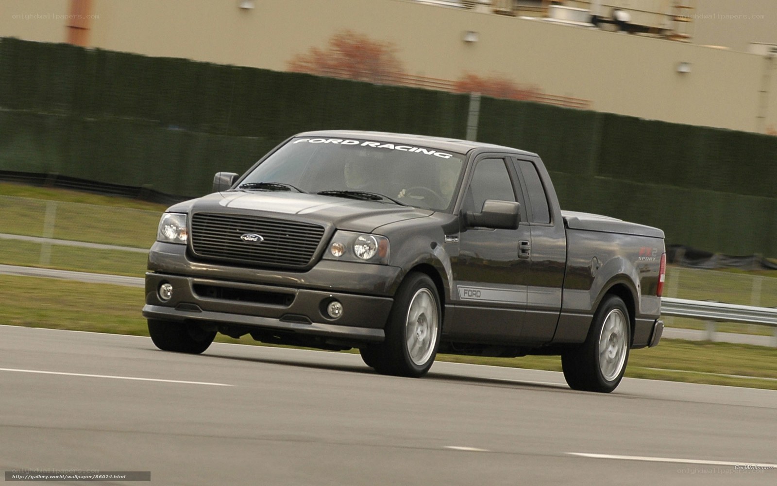 Ford F-150 on a racetrack