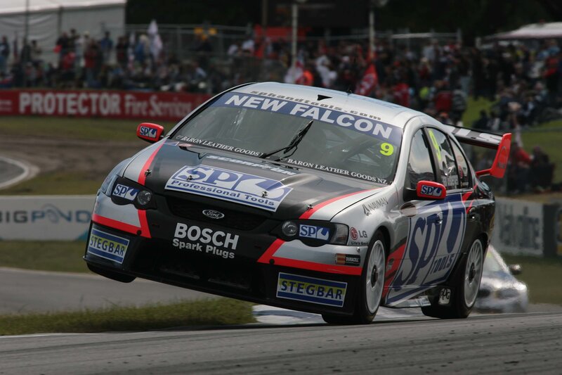 Ford Falcon racing on track