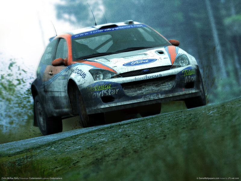 Ford Focus rally car in action
