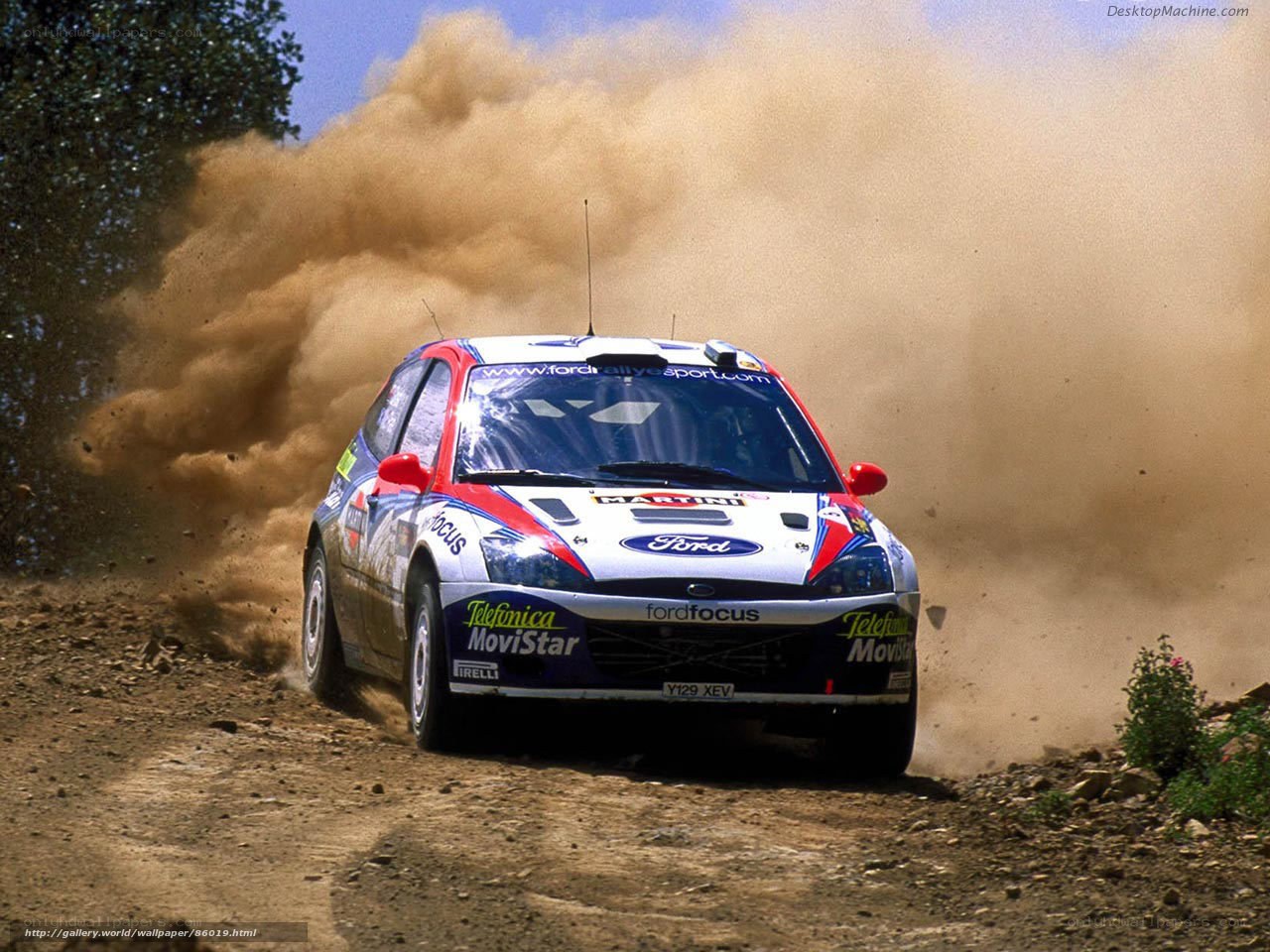 Ford Focus rally car on dirt