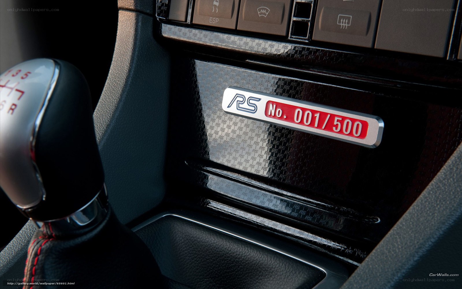 Ford Focus RS interior detail
