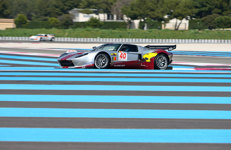 Ford GT race car on track