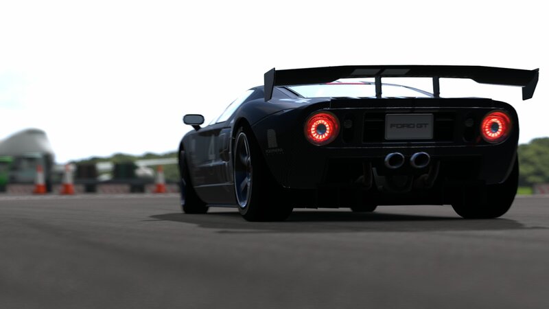 Ford GT race car on track