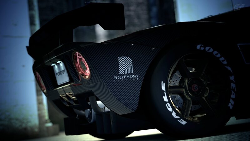 Ford GT race car rear view