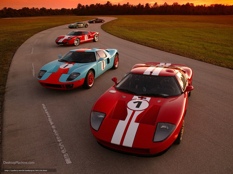 Ford GT race cars on track
