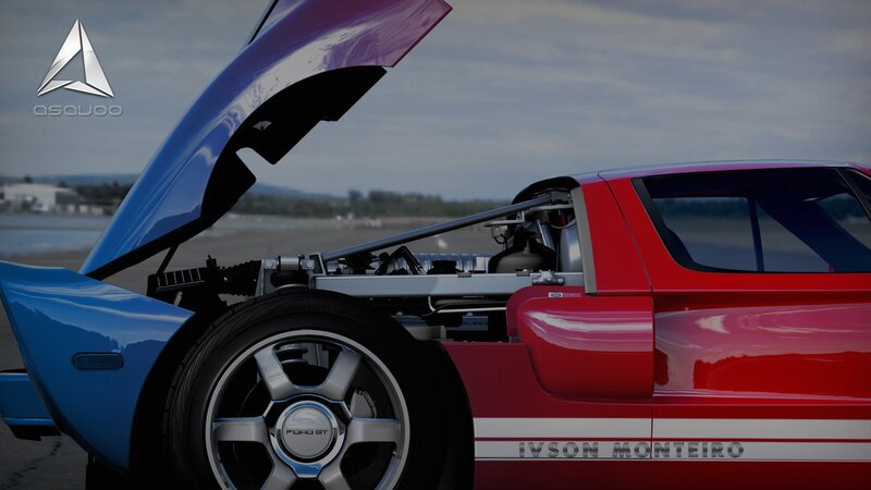 Ford GT with open hood