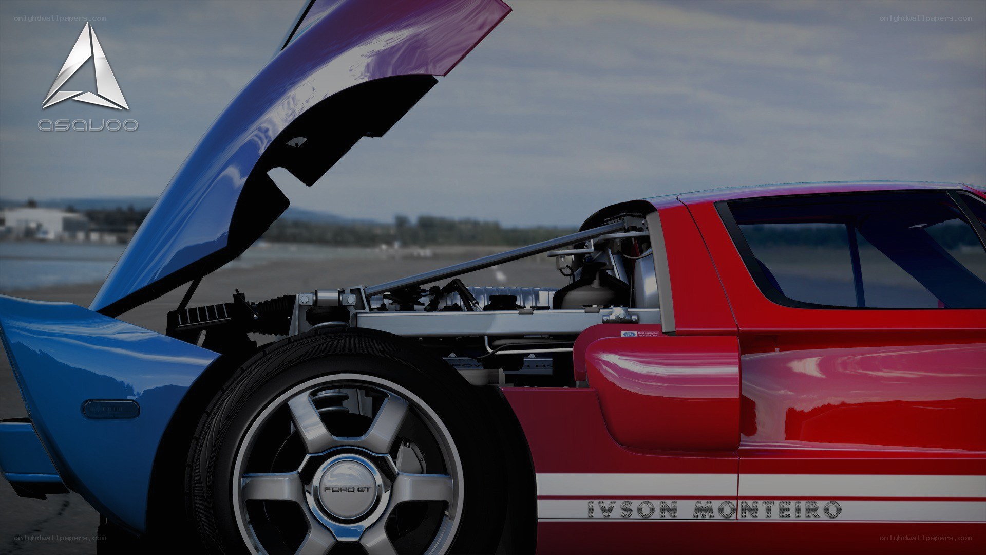 Ford GT with open hood