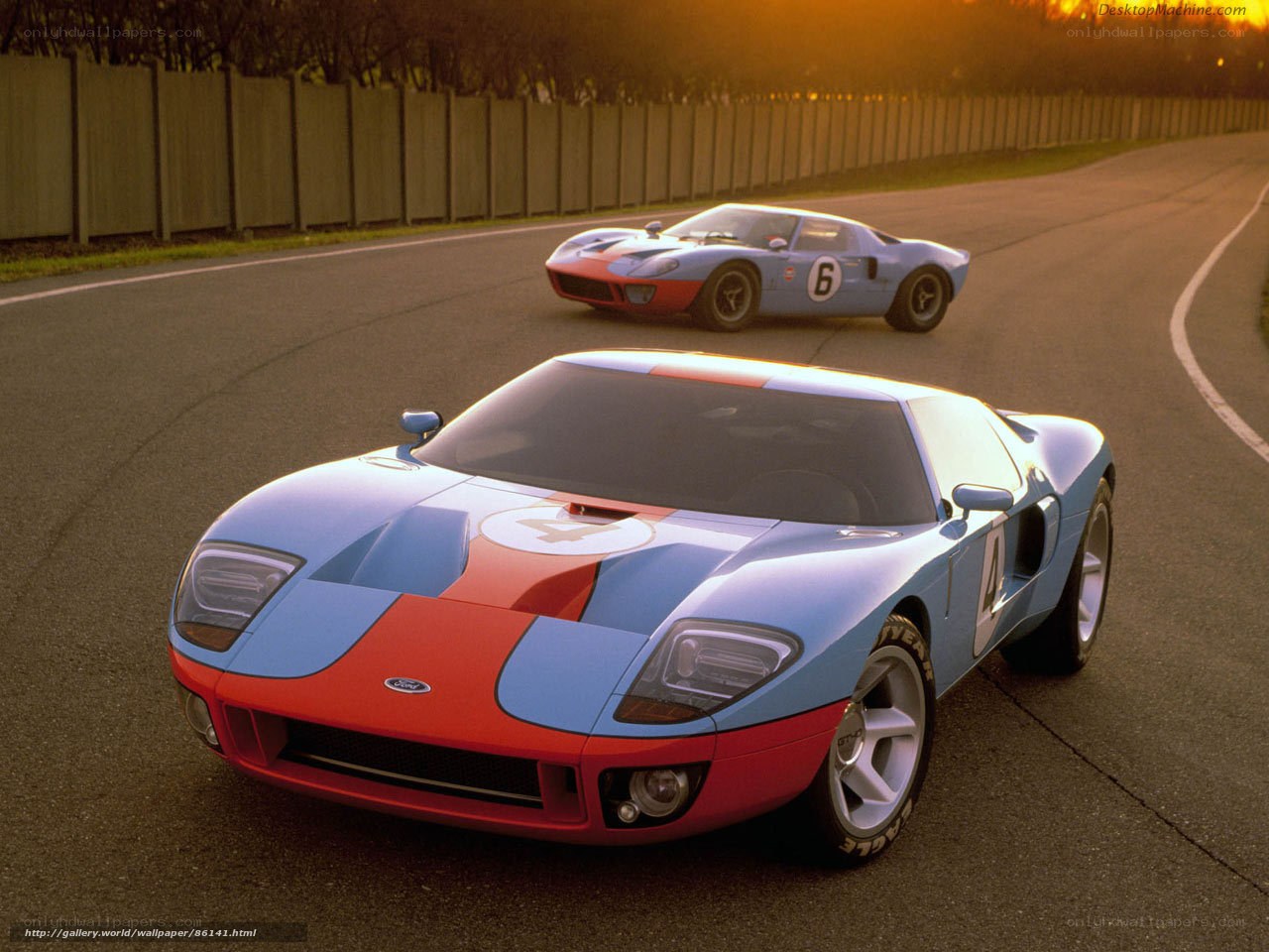 Ford GT40 race cars on track