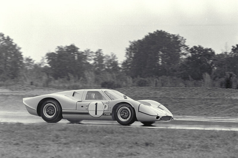 Ford GT40 racing on track