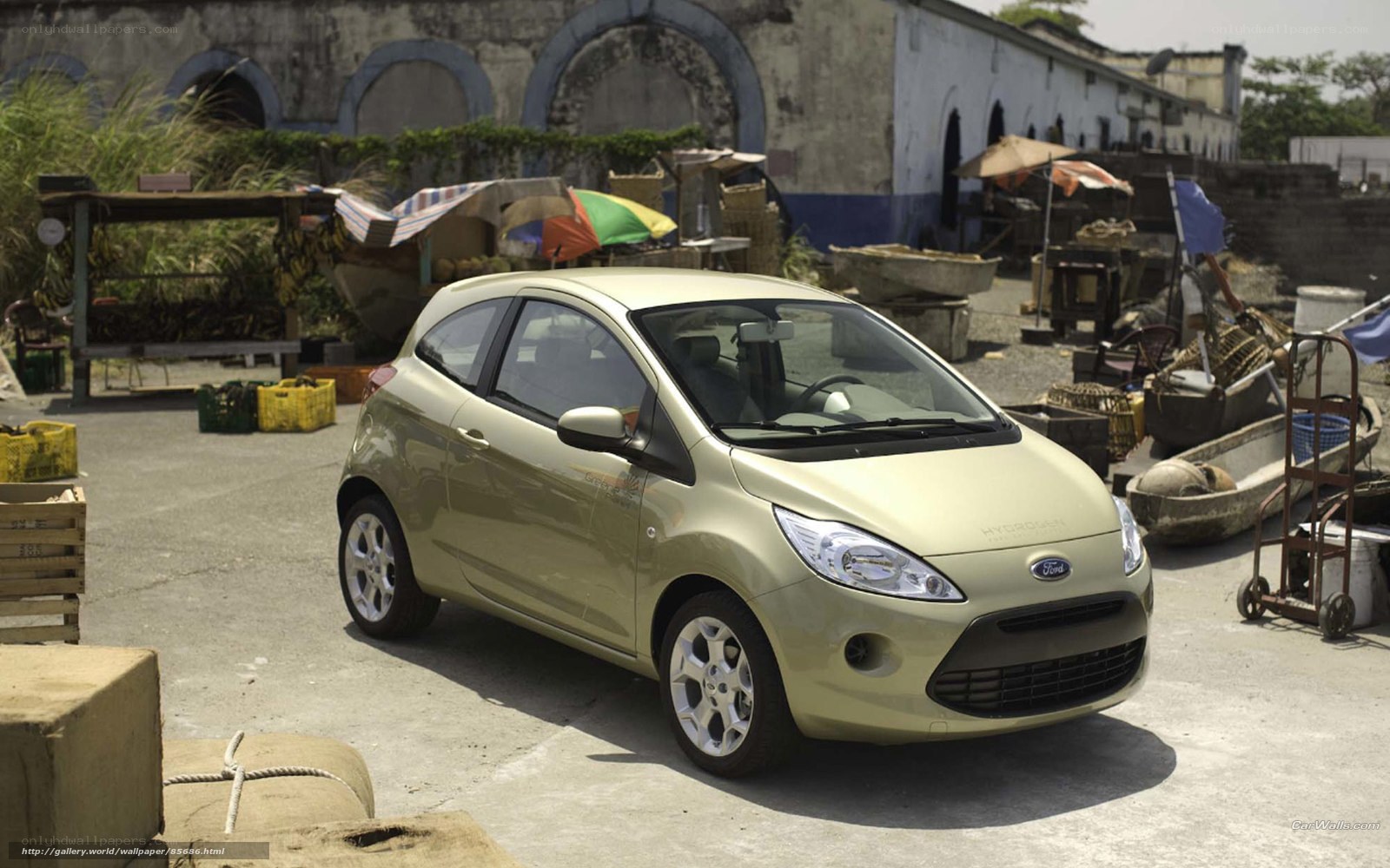 Ford Ka in a market setting