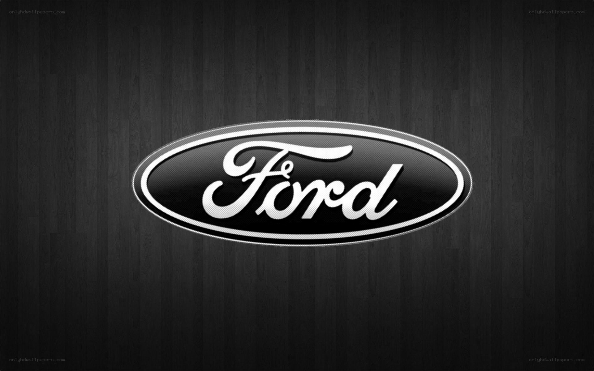 Ford logo on dark wood