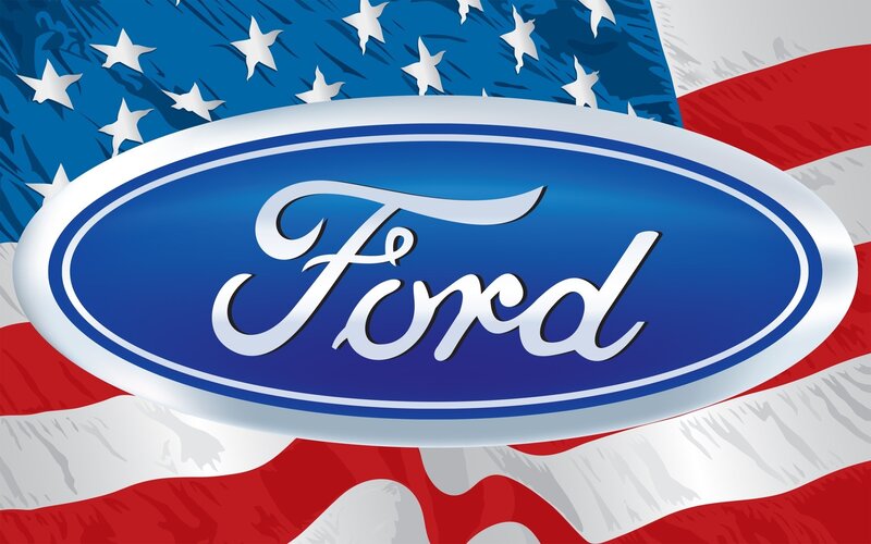 Ford Logo on Flag
