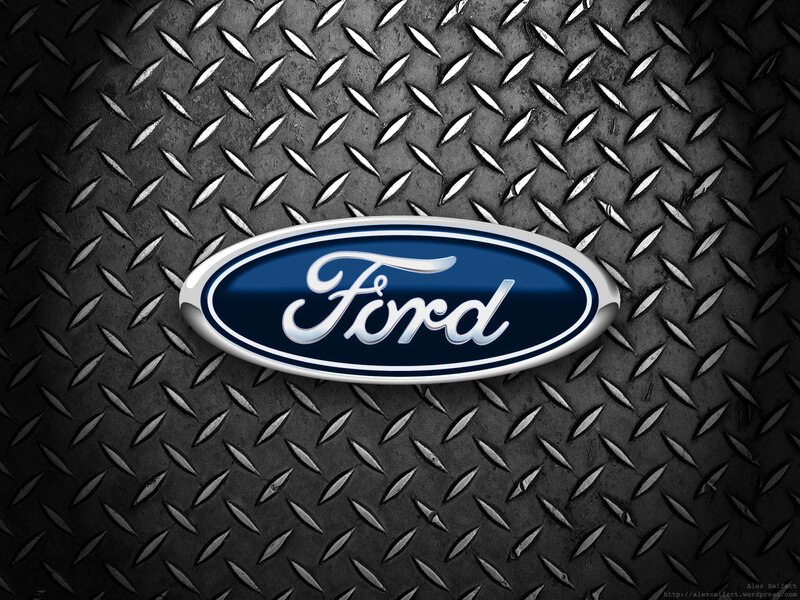 Ford Logo on Metal — Black