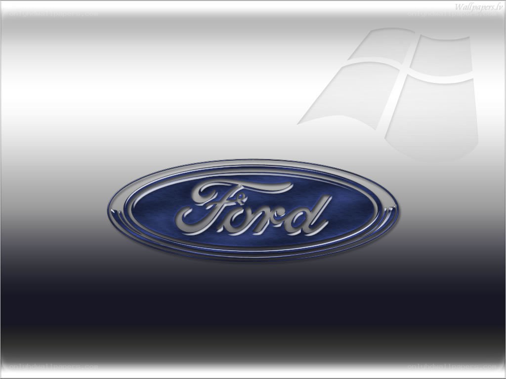 Ford logo on metallic background