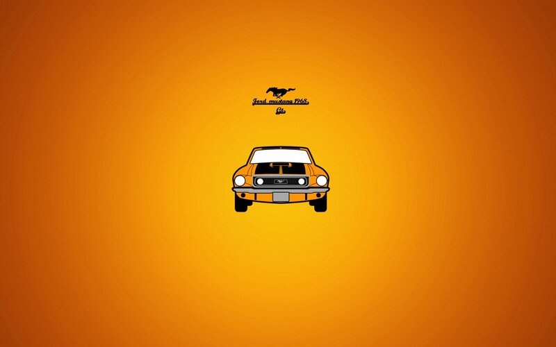 Ford Mustang 1968 illustration