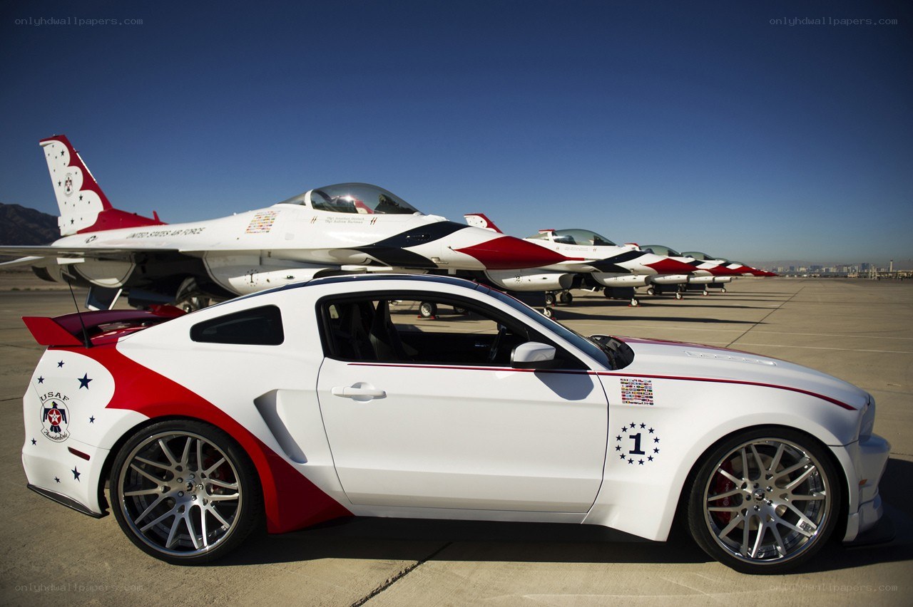 Ford Mustang and Thunderbirds