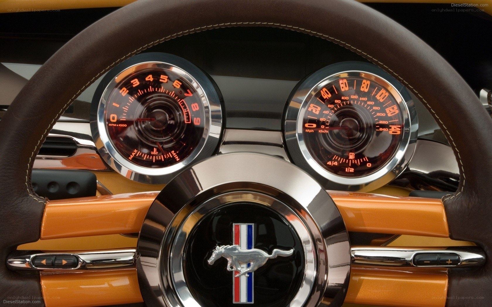 Ford Mustang dashboard close-up