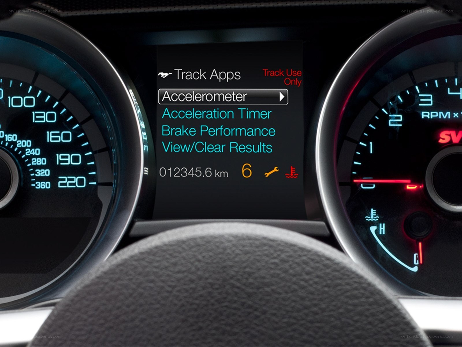 Ford Mustang dashboard display