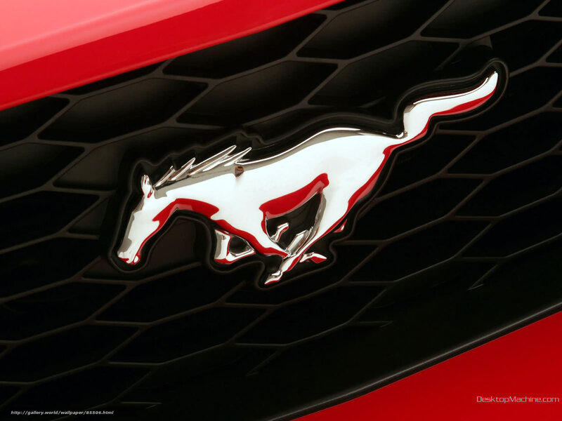Ford Mustang emblem close-up