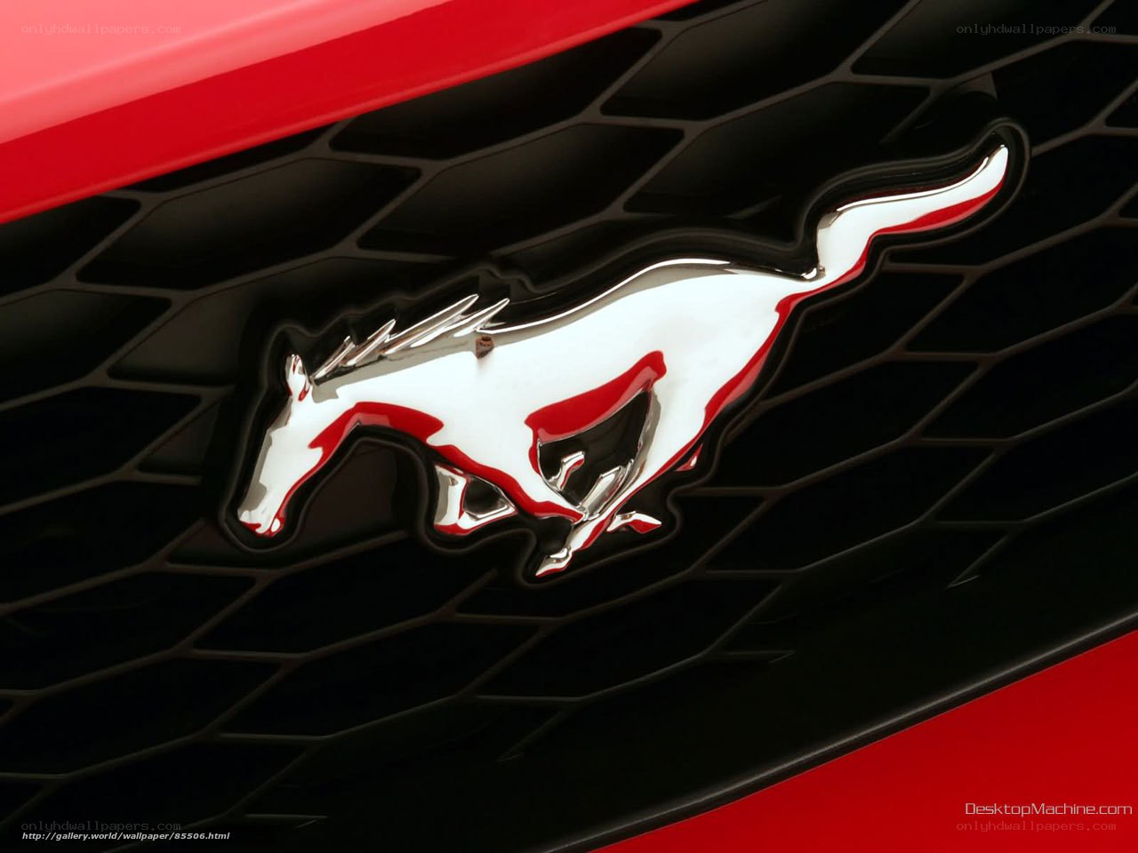 Ford Mustang emblem close-up