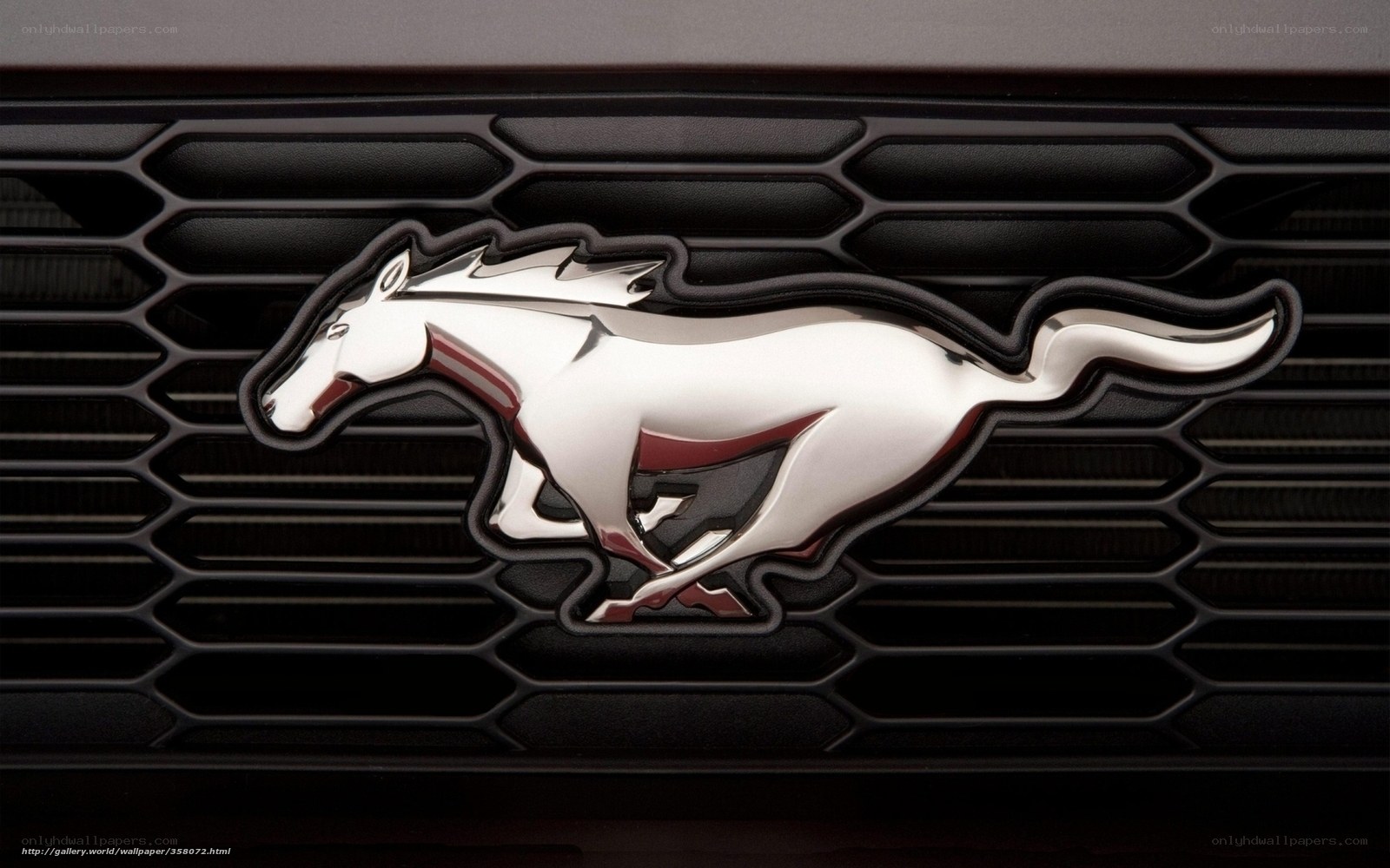 Ford Mustang emblem on grille