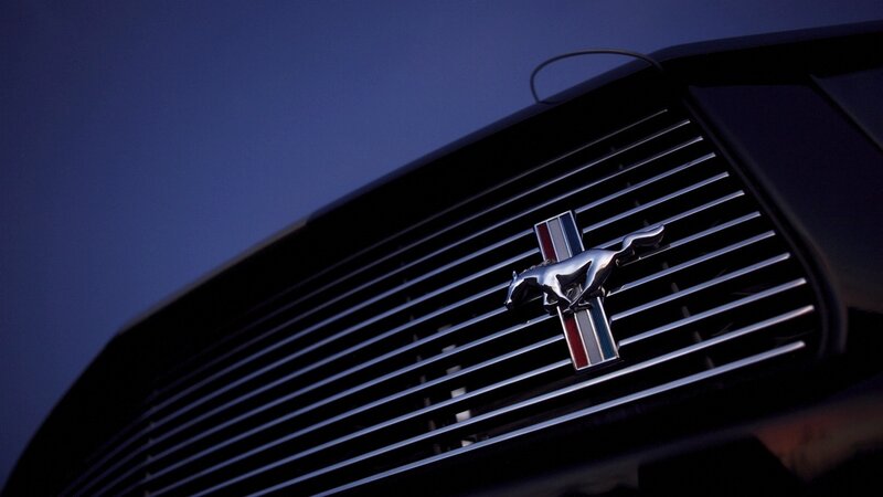 Ford Mustang emblem on grille