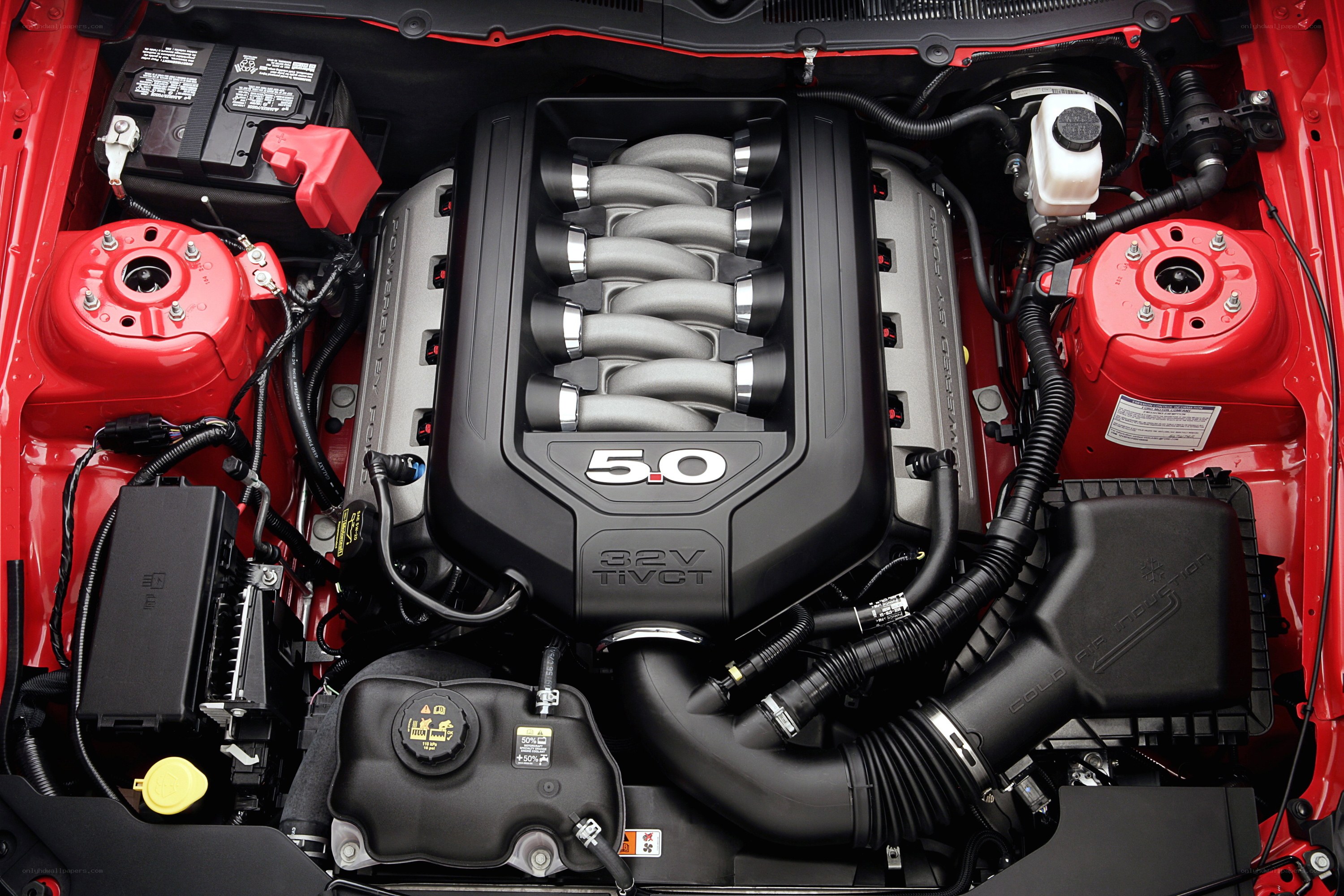 Ford Mustang engine bay