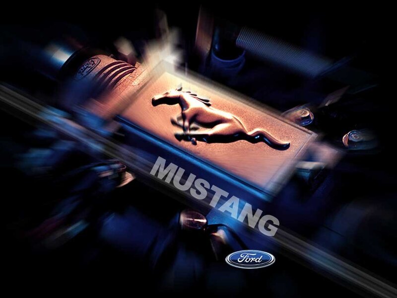 Ford Mustang engine emblem