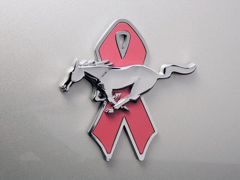 Ford Mustang pink ribbon emblem