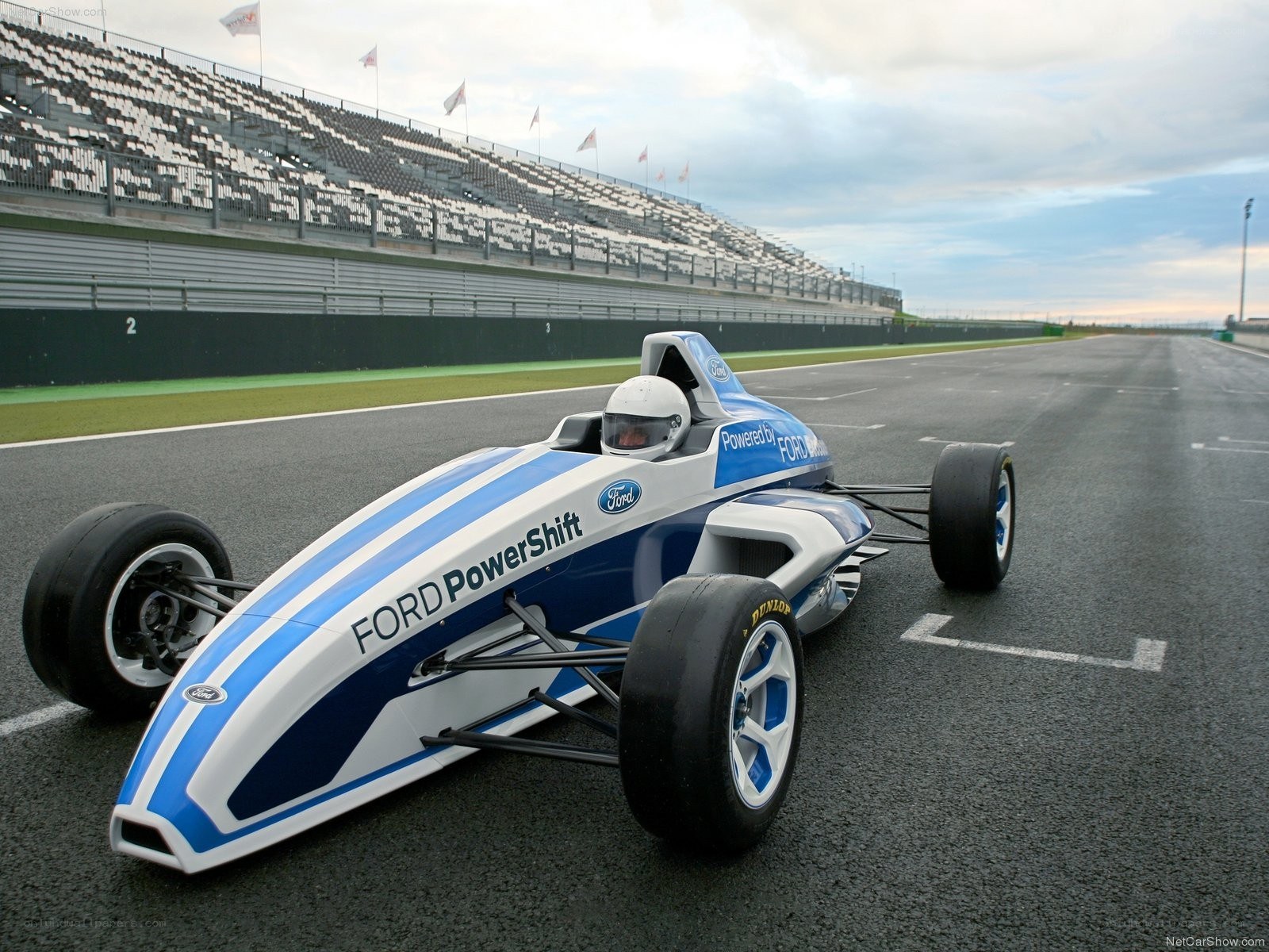 Ford PowerShift race car on track