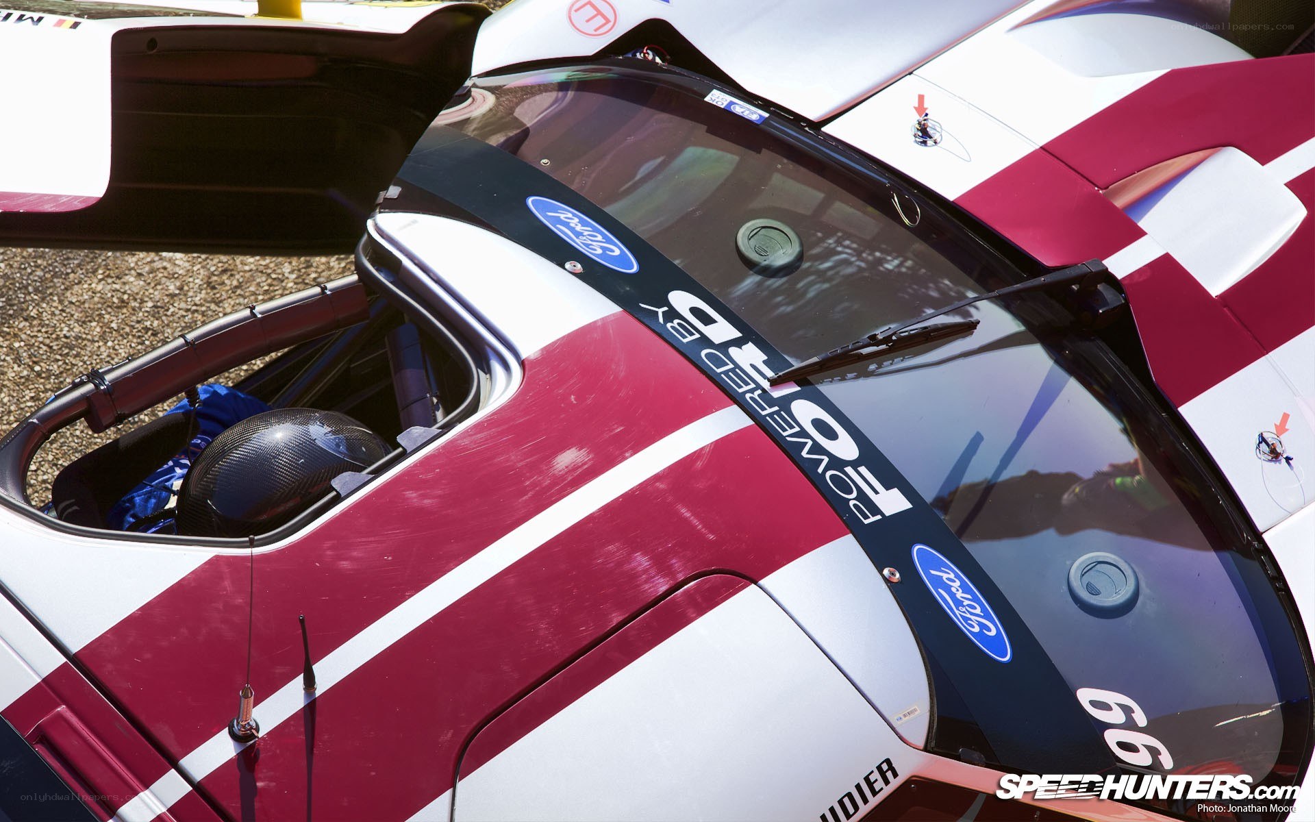 Ford race car cockpit