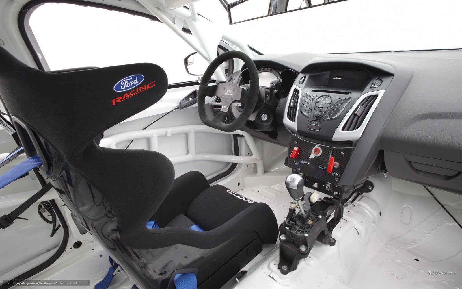 Ford racing car interior