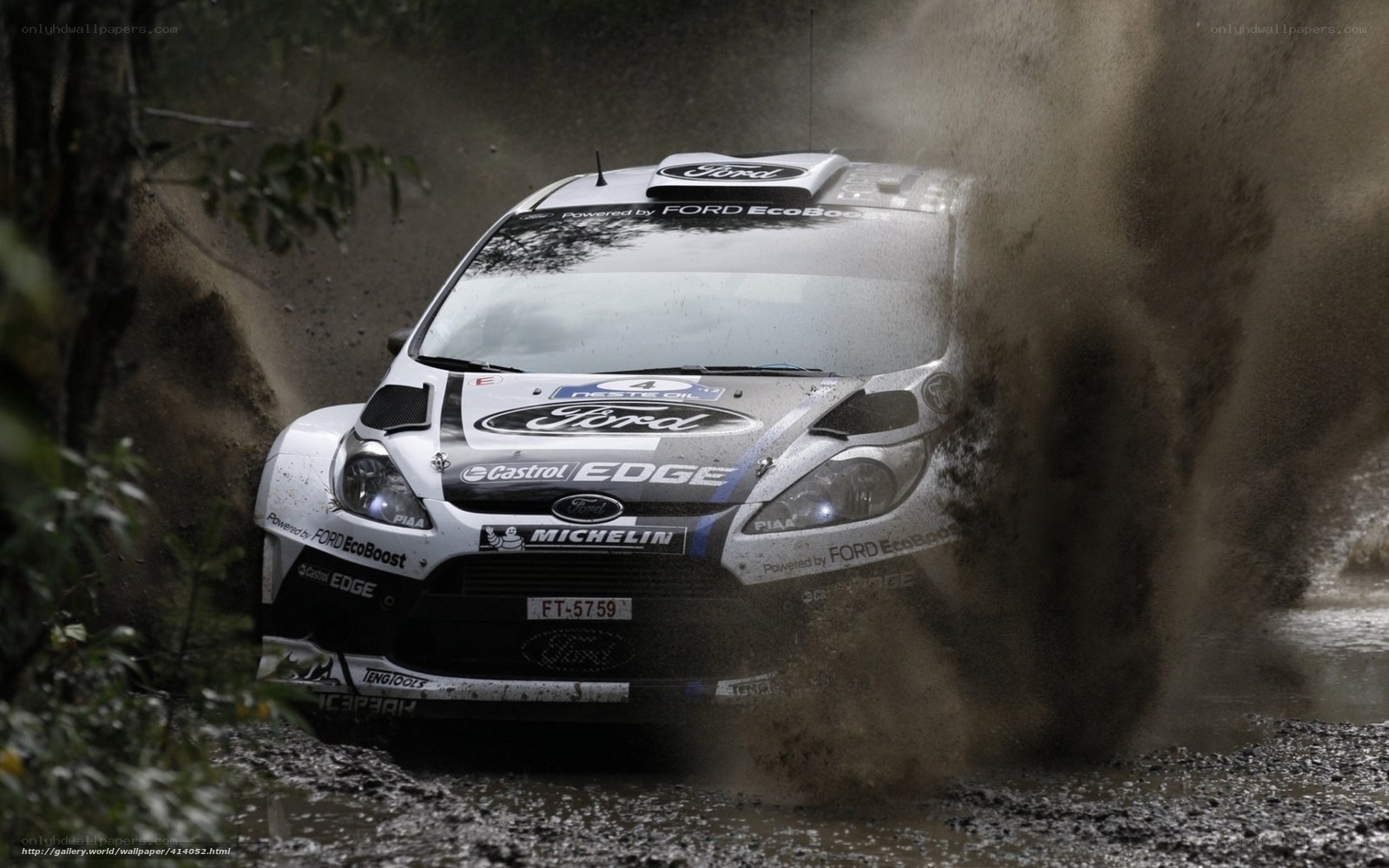 Ford rally car in action